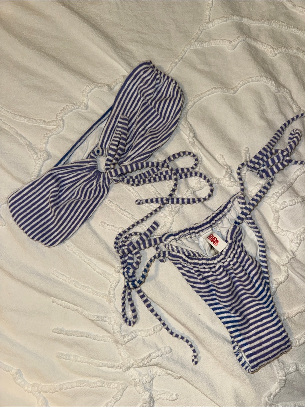 Stripe Tie-Front Women’s Bikini